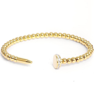 SAHIRA JEWELRY DESIGN GOLD BEADED NAIL BRACELET