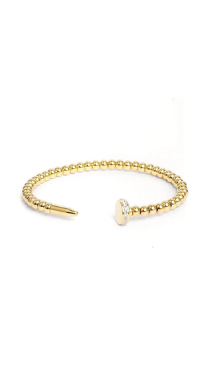 SAHIRA JEWELRY DESIGN GOLD BEADED NAIL BRACELET