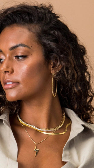 SAHIRA JEWELRY DESIGN GOLD CHELSEA HOOPS