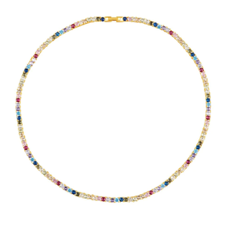 SAHIRA JEWELRY DESIGN RAINBOW TENNIS NECKLACE