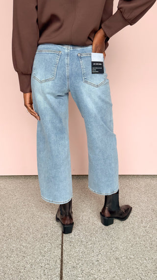 SAIGE DENIM HIGH RISE BARREL JEAN