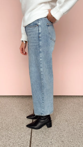 SAIGE DENIM HIGH RISE BARREL JEAN