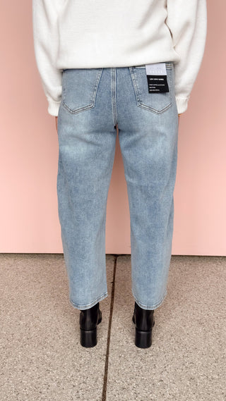 SAIGE DENIM HIGH RISE BARREL JEAN