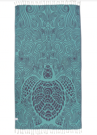 SAND CLOUD MINT SWIRL TURTLE TOWEL