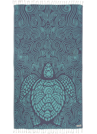SAND CLOUD MINT SWIRL TURTLE TOWEL