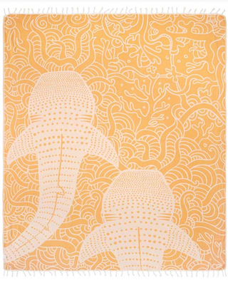 SAND CLOUD SUNFLOWER WHALE SHARK TOWEL