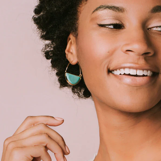 SCOUT AMAZONITE PRISM HOOPS