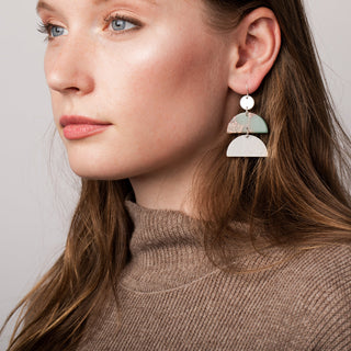 SCOUT AQUA HALF MOON EARRINGS