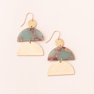SCOUT AQUA HALF MOON EARRINGS
