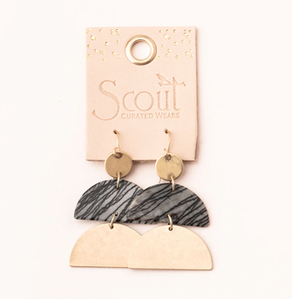 SCOUT JASPER/GD HALF MOON EARRINGS