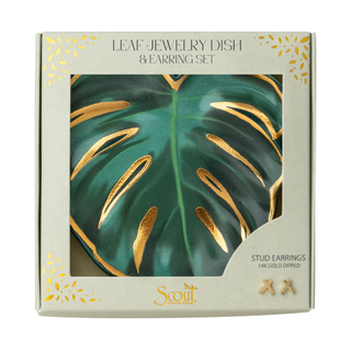 SCOUT LEAF DISH & STUD SET