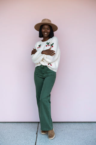 SHE + SKY CHERRY SWEATER