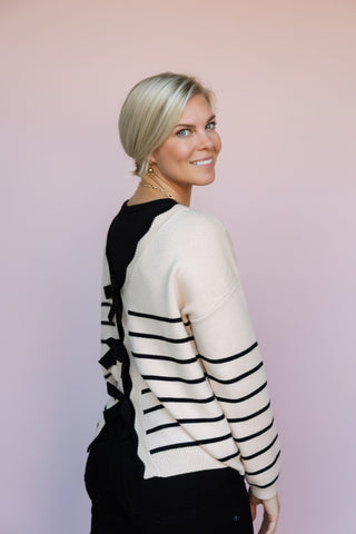 SHE + SKY REVERSIBLE BOW CARDI