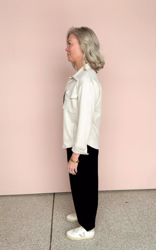 TREND NOTES FAUX SUEDE SHACKET