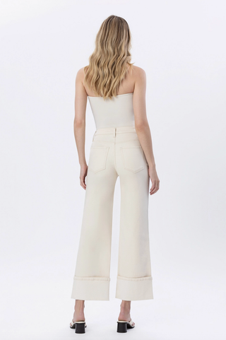 VERVET CUFFED WIDE LEG JEANS