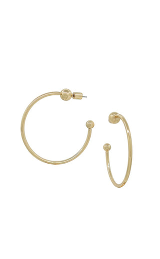 WHAT'S HOT JEWELRY BALL HOOP EARRINGS