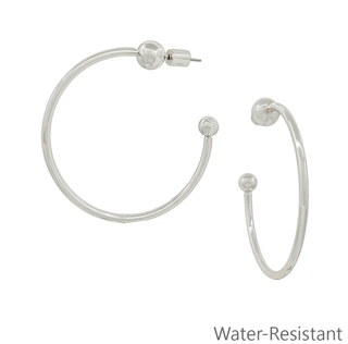 WHAT'S HOT JEWELRY BALL HOOP EARRINGS