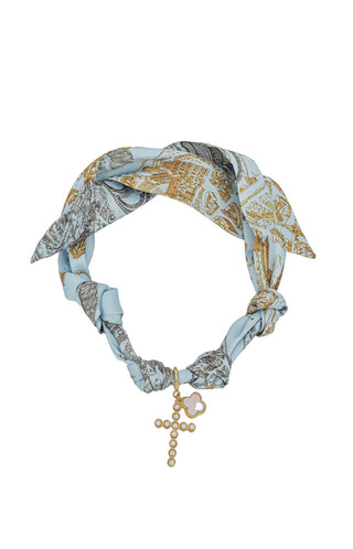 WHAT'S HOT JEWELRY CROSS SCARF NECKLACE