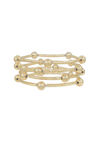 WHAT'S HOT JEWELRY GOLD PIPE BRACELET