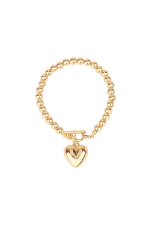 WHAT'S HOT JEWELRY PUFFY HEART BRACELET