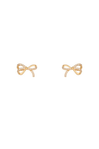 WHAT'S HOT JEWELRY RHINESTONE BOW EARRINGS