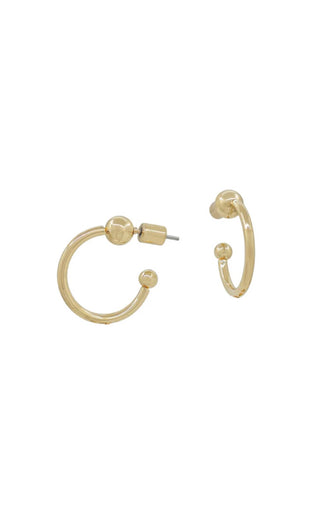 WHAT'S HOT JEWELRY SMALL BALL HOOP EARRINGS