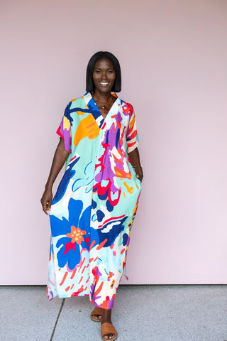 WINTON AND WAITS ISLAND FLORAL DRESS