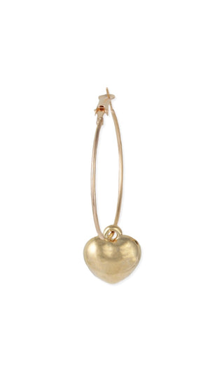 ZAD HEART CHARM HOOPS